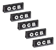 5 Papel Ocb Negro Gris Blue Organico Virgin Ultimate
