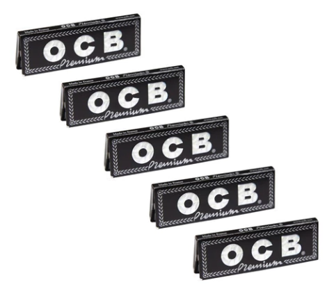 5 Papel Ocb Negro Gris Blue Organico Virgin Ultimate