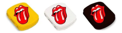 Cajita De Lata Mini Tin Case Lion Rolling Circus Stones