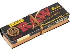 Raw Connoisseur Black X 50 Unidades Sedas + Tips