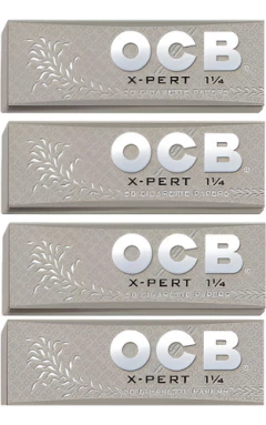 Ocb Gris X Pert 1 1/4 Pack X 4 Paquetes Sedas Papelillos