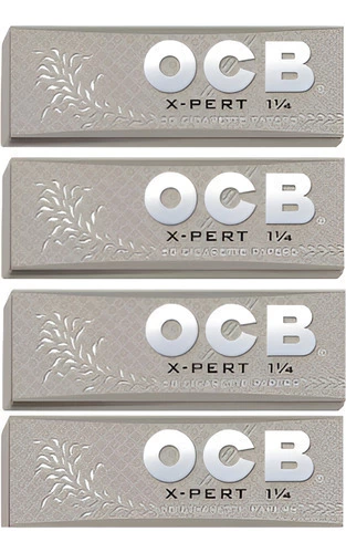 Ocb Gris X Pert 1 1/4 Pack X 4 Paquetes Sedas Papelillos