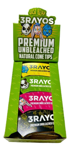 Filtros Carton Conos 3rayos Unbleached Tips Premium Sensei Sabor Neutro - tienda online