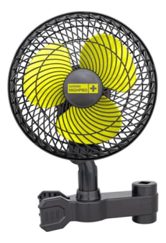Ventilador Garden Highpro Profan Oscilante Strd Clip Fan 20w Cantidad De Aspas 3 Estructura Negro Aspas Amarilla Diámetro 8 Frecuencia 50/60 Hz Material De Las Aspas Plástico