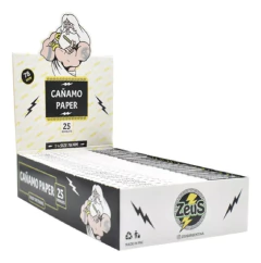 Caja X25 Papelillos Zeus Cañamo 78mm Sedas Sabor Cañamo