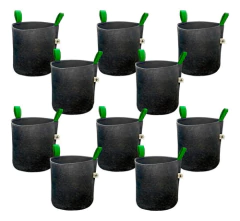 Maceta Tela Geotextil Con Manija 20 L X10 - Morocco Growshop