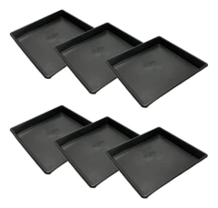 Plato Cuadrado 25x25 X 6 Unidades Ideal Maceta Roots House