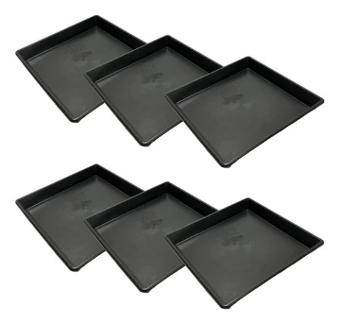 Plato Cuadrado 25x25 X 6 Unidades Ideal Maceta Roots House