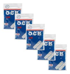 Pack X5 Unidades Filtros Ocb Slim Bolsa X120u.