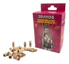 Filtros De Carton Pre-rolled Tips 100u 7mm 3rayos W Shape