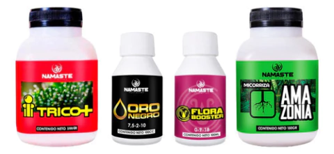Namaste Oro Negro + Amazonia + Flora Booster + Trico+ 100 Cc