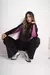 Pantalon wide legs con franja (plush)