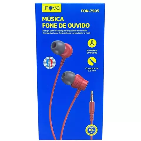Fone INOVA - P2 - Com Microfone - FON-7505