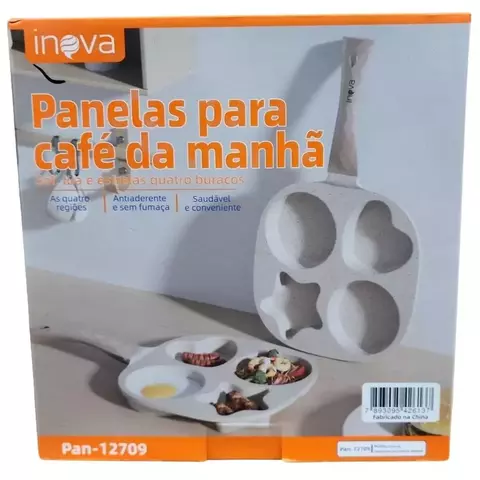 Frigideira Antiaderente com 4 Cavidades em formatos diferentes- INOVA- Pan-12709
