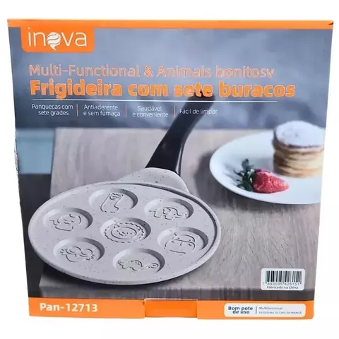 Frigideira Antiaderente com 7 Cavidades animais - INOVA- Pan-12713