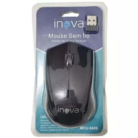 Mouse Sem Fio - INOVA - MOU-8609
