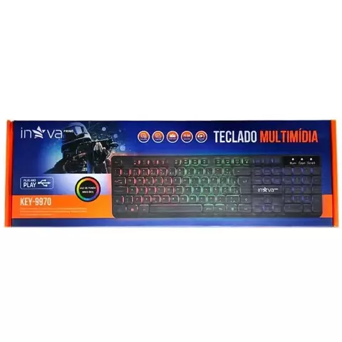 Teclado GAME Com Fio+Led - INOVA - KEY-9970