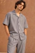 Camisa Gola Cubana Comfort Cinza