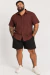 Camisa Manga Curta Viscose Marrom - comprar online