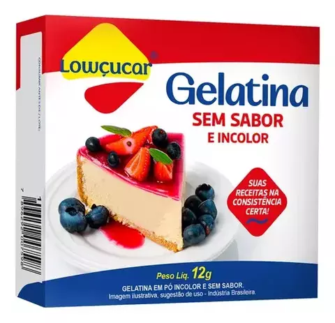 LOWCUCAR GELATINA SEM SABOR INCOLOR 12G - comprar online
