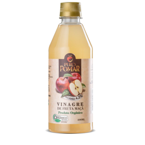 VINAGRE PURO POMAR MACA ORG PET 400ML