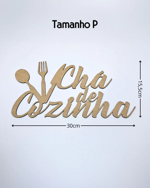 Letreiro Chá de Cozinha Palavras MDF Festa Decoração Chá de Casa Nova