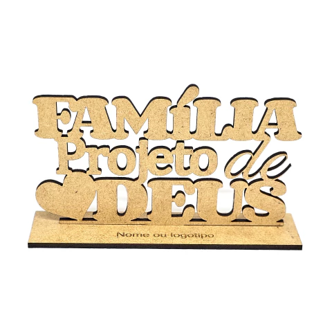 Kit Lembrancinha Enfeite Centro de Mesa MDF Igreja Religioso Família Projeto de Deus - comprar online