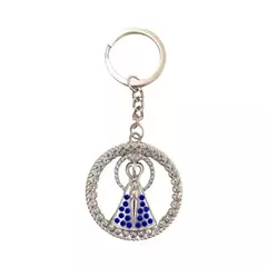 Chaveiro Redondo N S Aparecida Prata