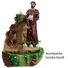 Fonte De Água Decorativa São Francisco 36cm 01056 na internet