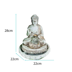 Fonte De Água Buda Da Paz Bola Giratória Efeito Led 01093 - comprar online