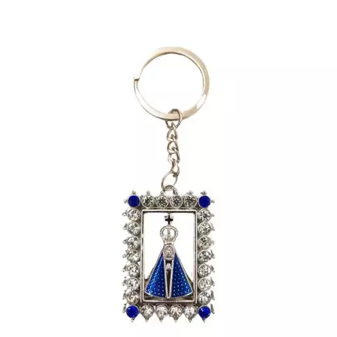 Chaveiro Retangular N S Aparecida Prata