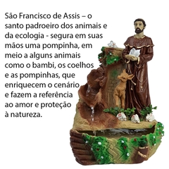 Fonte De Água Decorativa São Francisco 36cm 01056 - loja online
