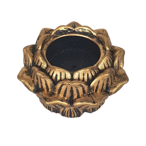 Incensário Castiçal Flor De Lótus Com Base 13057