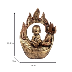 Incensário Cascata De Fumaça Com Monge No Arco de Fogo 13761 - comprar online