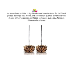 Incensário Castiçal Flor De Lótus Kit 2 unid 13044 - loja online