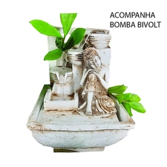 Mini Fonte De Água Buda Descansando Cascata 3 Quedas 01128 - Fraternidade PAX