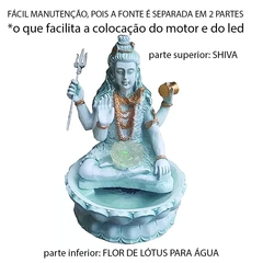 Fonte De Água Shiva Flor De Lótus Bola Giratória e Led 01062 - Fraternidade PAX