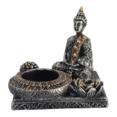 Incensário E Castiçal Base Buda Zen 13586
