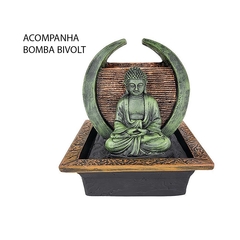 Fonte De Água Buda Meditando No Círculo Queda Parede 01126 - comprar online