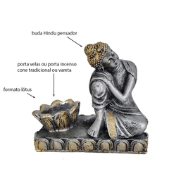 Incensário E Castiçal Buda Sonhador 05526 - comprar online