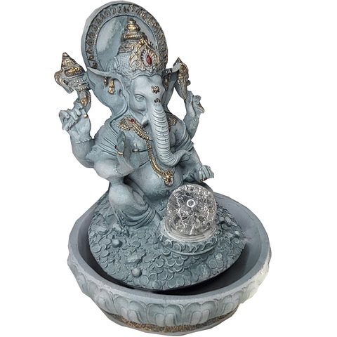 Fonte Decorativa Ganesh Bola E Luz Led 01034