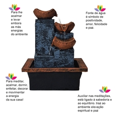 Fonte De Água Cascata 3 Quedas 01078 na internet