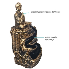 Incensário Cascata Buda Hindu Mini Orando Na Pedra 13507 - loja online