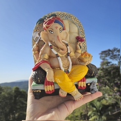 Estátua Lord Ganesha No Trono 14012 - loja online