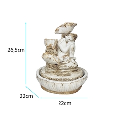 Fonte De Água Buda Sonhador Cascata Queda 3 Folhas 01094 - comprar online