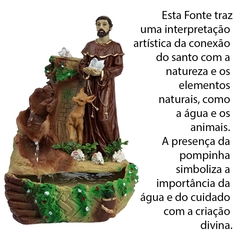 Fonte De Água Decorativa São Francisco 36cm 01056 - Fraternidade PAX