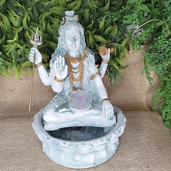 Fonte De Água Shiva Flor De Lótus Bola Giratória e Led 01062 na internet
