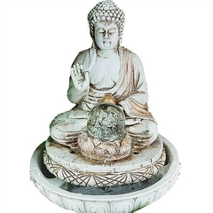 Imagem do Fonte De Água Buda Da Paz Bola Giratória Efeito Led 01093