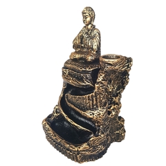 Incensário Cascata Buda Hindu Mini Orando Na Pedra 13507 - Fraternidade PAX