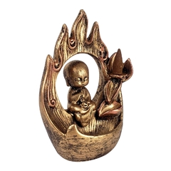 Incensário Cascata De Fumaça Com Monge No Arco de Fogo 13761 na internet